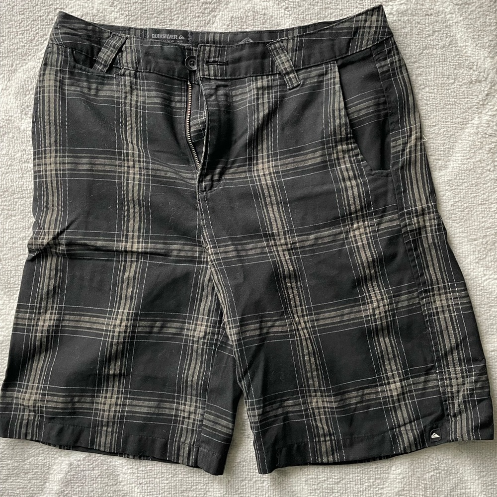 Quiksilver Mens Black Plaid Shorts - Size 32